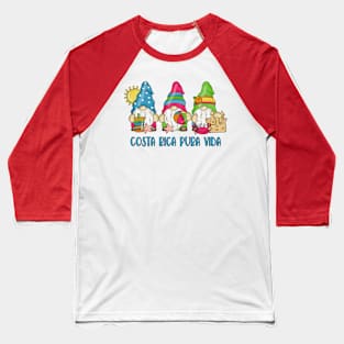 Costa Rica Pura Vida Beach Gnomes Souvenir Baseball T-Shirt